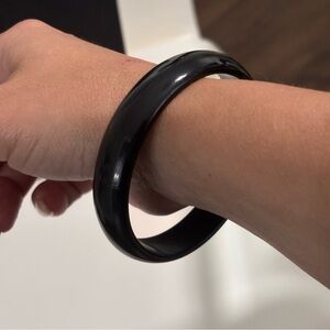 Joan Rivers vintage acrylic signed bracelet black